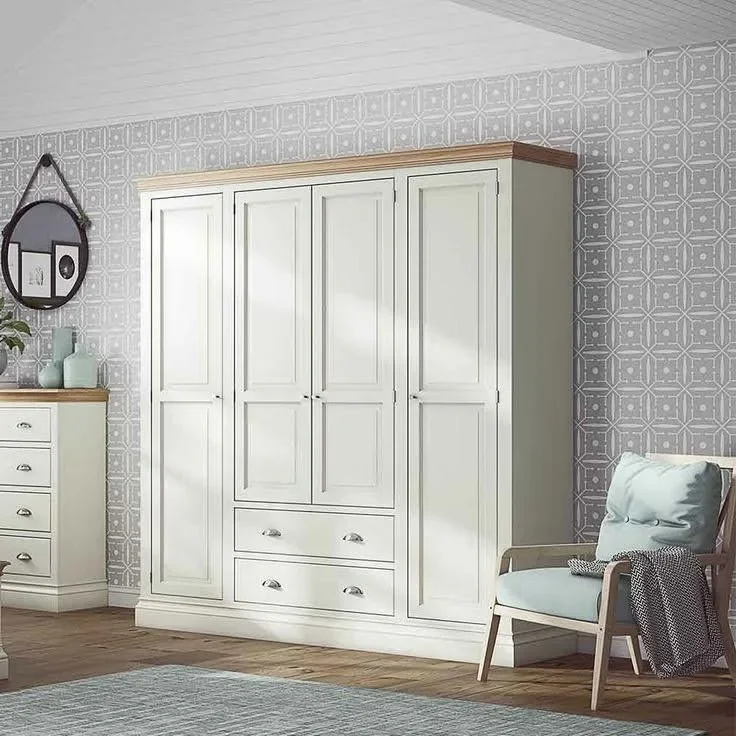 Quarto real com roupeiro autoral branco da Pó Di Serrage